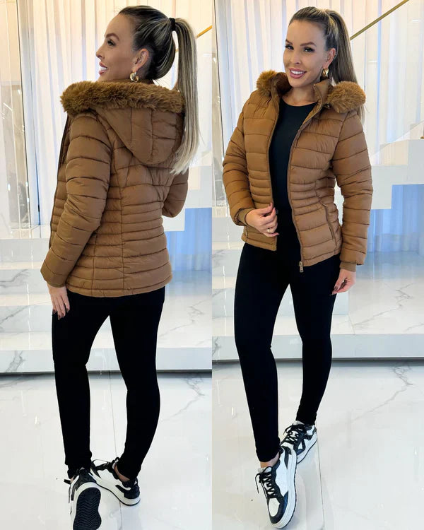 Jaqueta Puffer Peluciada Zaya (Promoção da Semana)