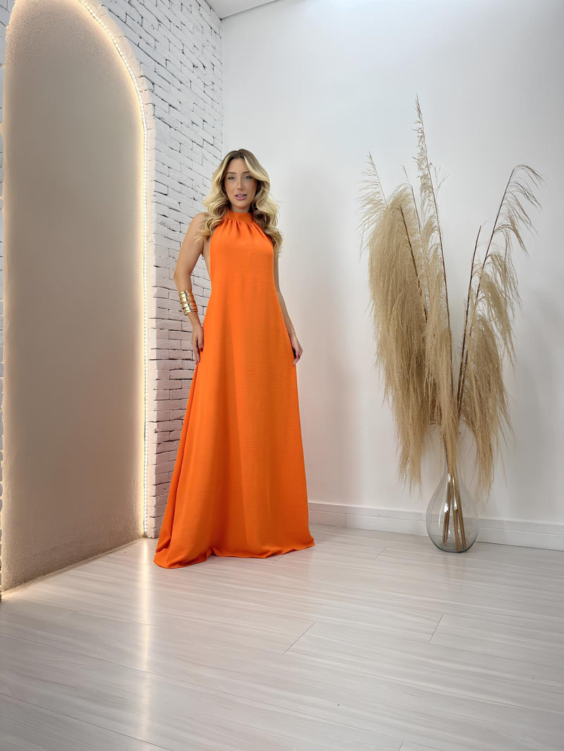 Vestido Longo Frente Única