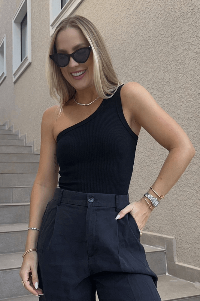 Blusa Cropped Manga Nula Basic Slim Canelado Power Dandara